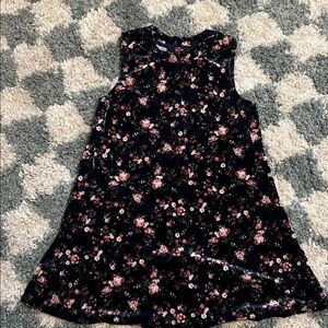 IZ Byer Girl Floral Sleeveless Velvet Dress Size M (10/12)